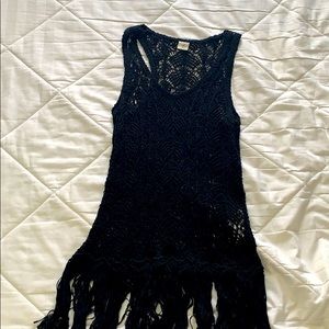 Black bikini cover up (: